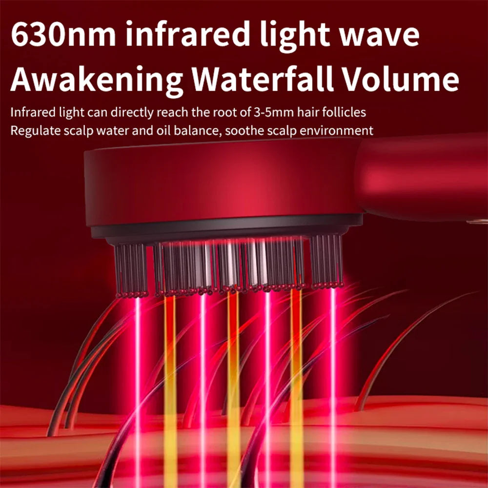 Vibrant Red Light Hair Growth Comb